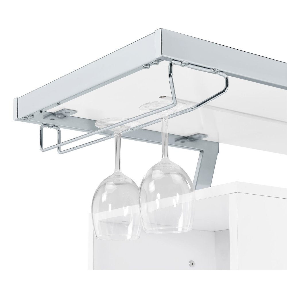 Araceli Freestanding LED Home Bar Cabinet White High Gloss