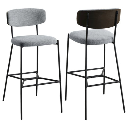 Elison Pub Height Bar Stool Grey (Set of 2)