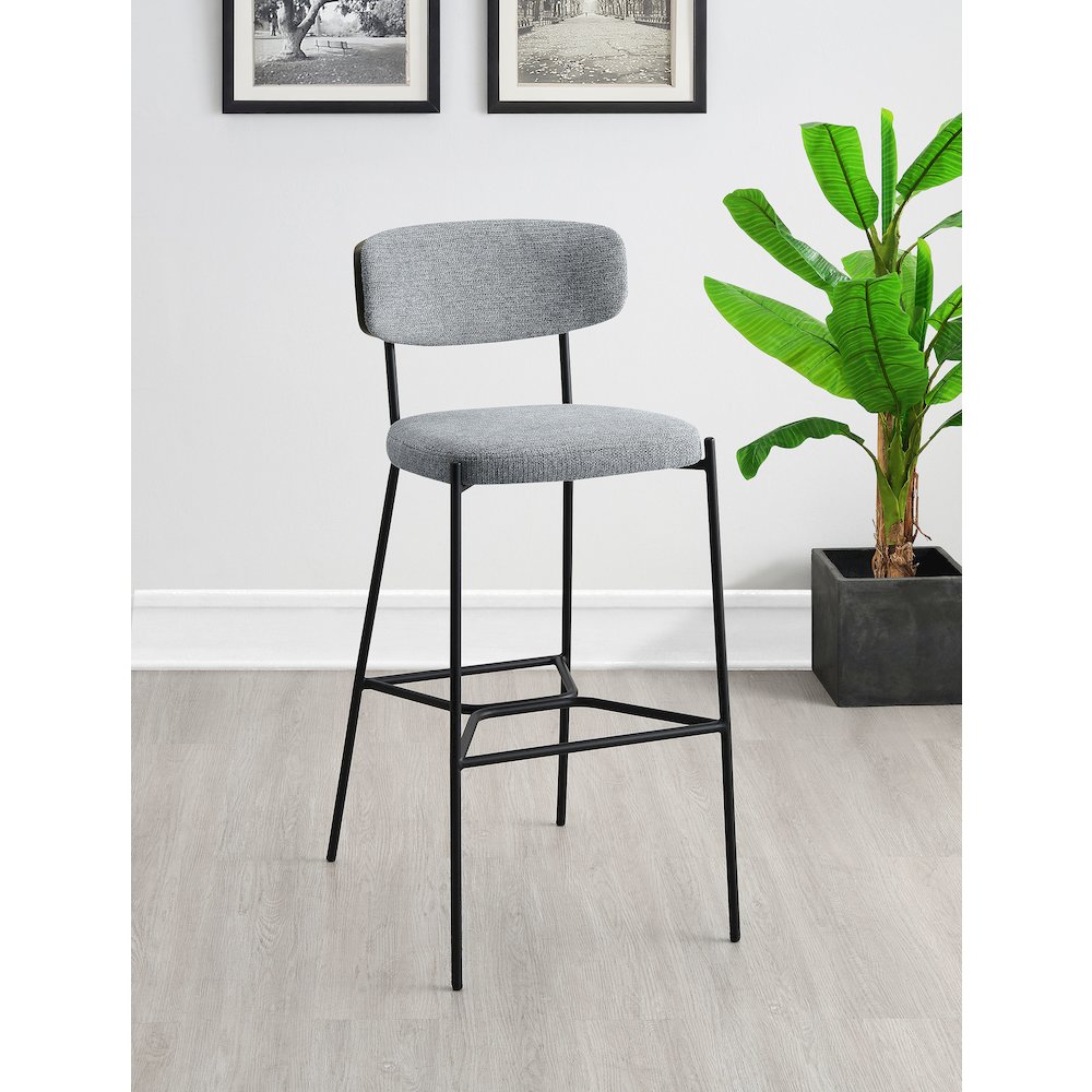Elison Pub Height Bar Stool Grey (Set of 2)