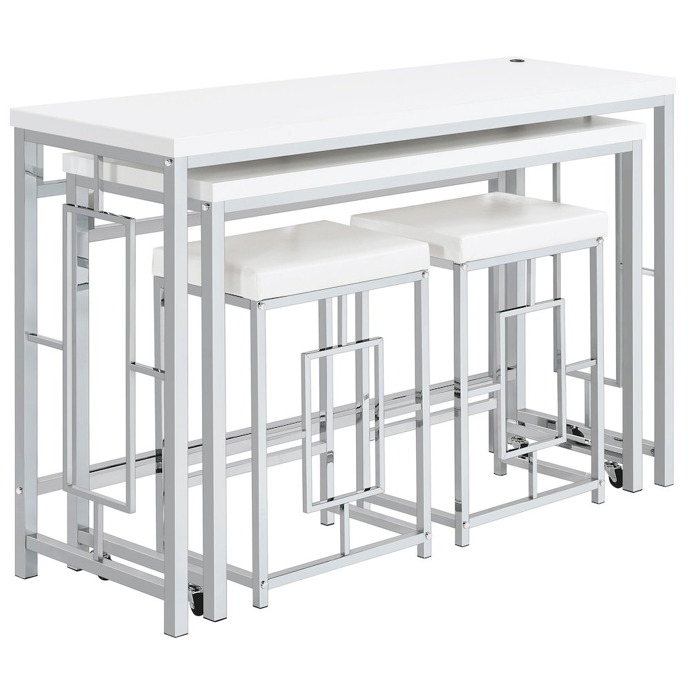 Jackson 4-piece Multipurpose Counter Height Table Set White