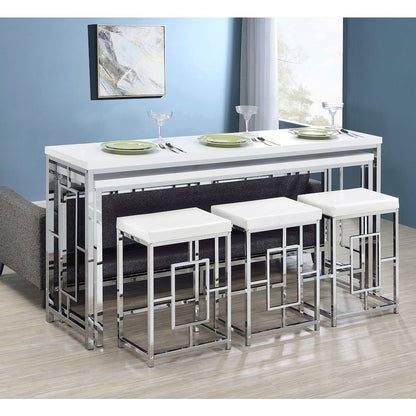 Jackson 5-piece Multipurpose Counter Height Table Set White
