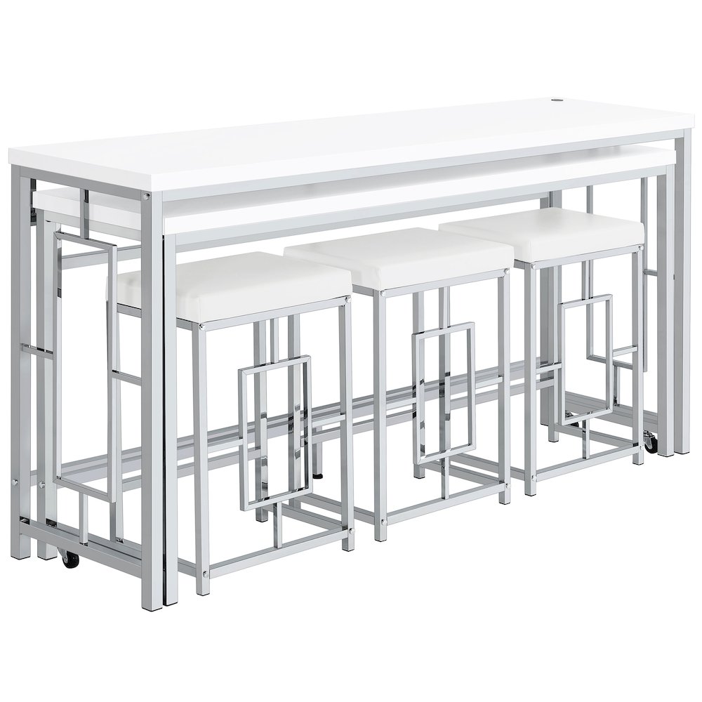 Jackson 5-piece Multipurpose Counter Height Table Set White