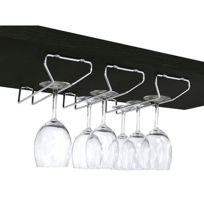 Risley 2-door Circular LED Home Bar Cabinet Dark Charcoal