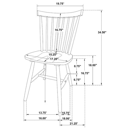 Hollyoak 5-piece Rectangular Dining Set Walnut and Black