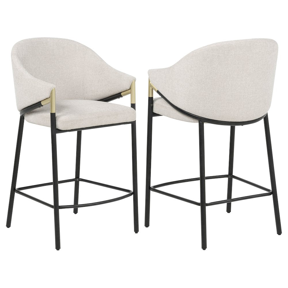 Chadwick Fabric Upholstered Counter Height Chair Beige (Set of 2)