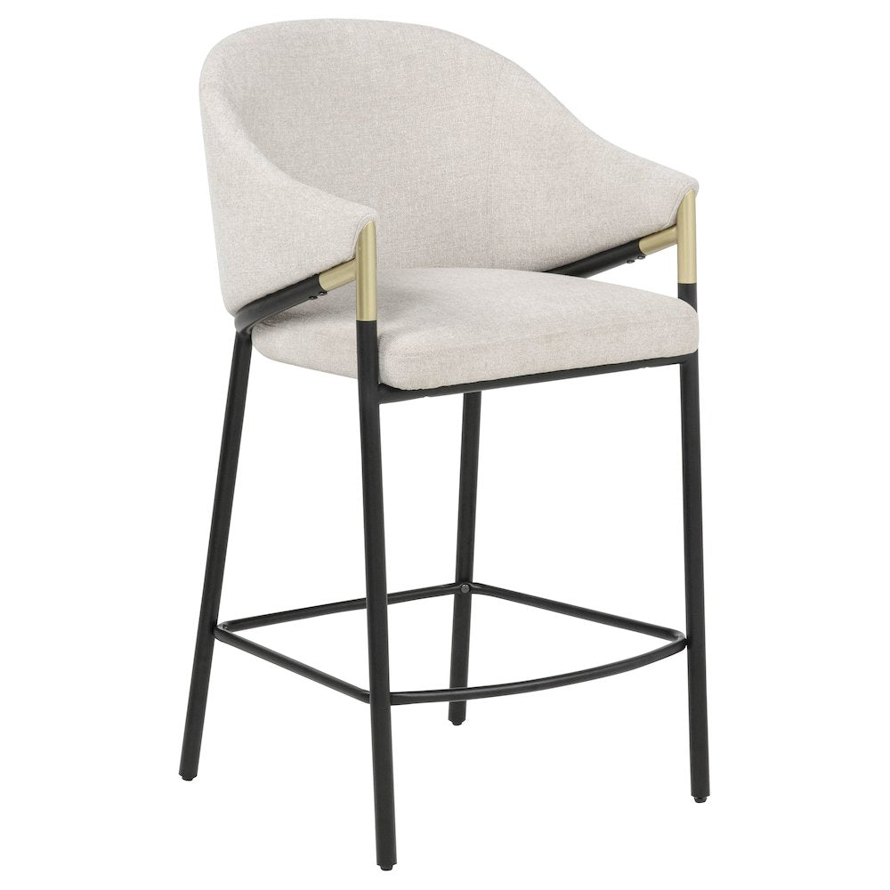 Chadwick Fabric Upholstered Counter Height Chair Beige (Set of 2)