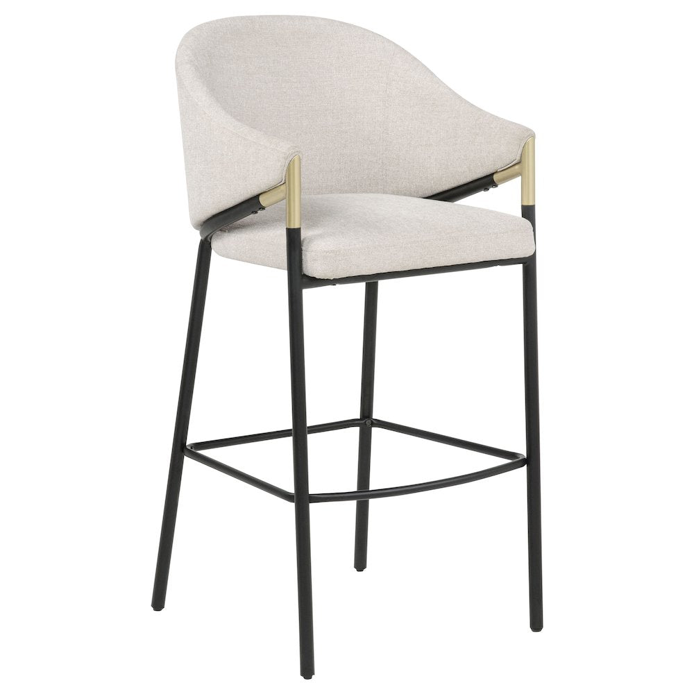 Chadwick Fabric Upholstered Bar Chair Beige (Set of 2)