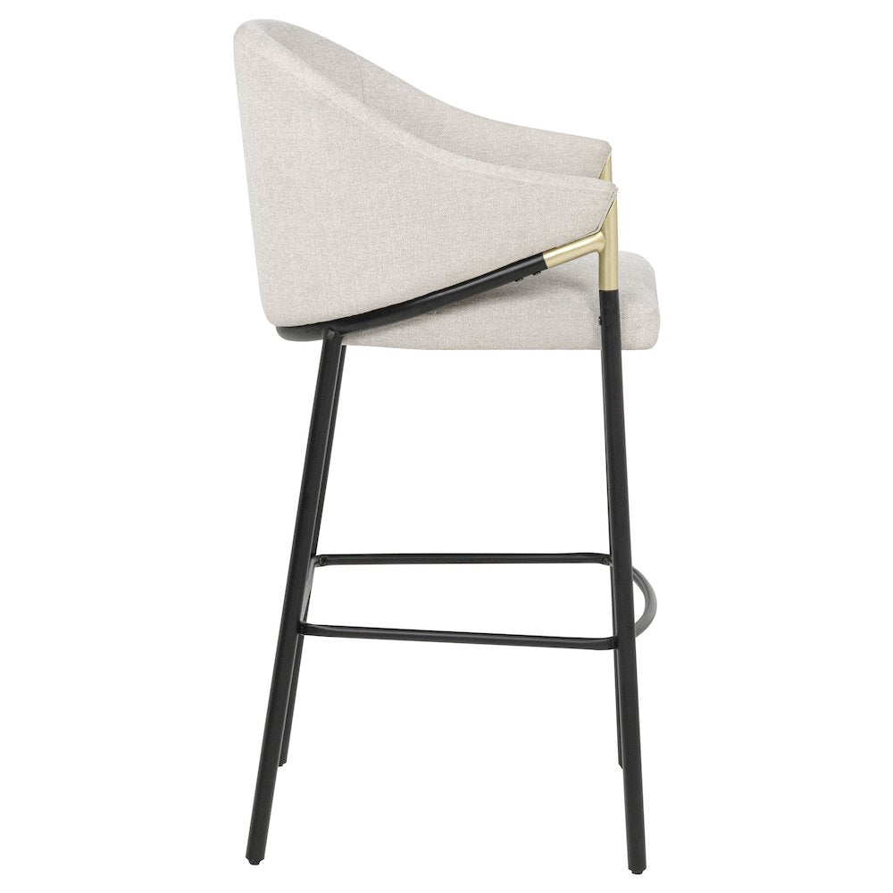 Chadwick Fabric Upholstered Bar Chair Beige (Set of 2)