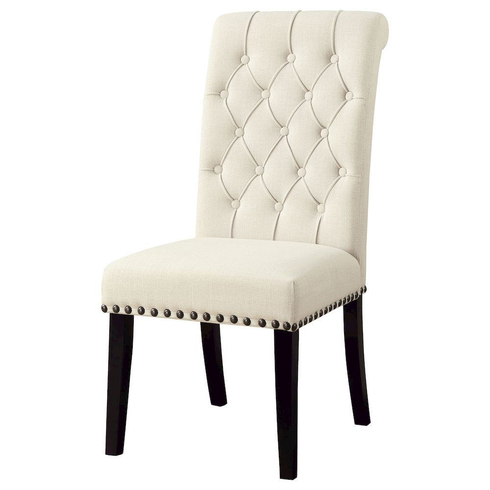 Alana Fabric Upholstered Dining Side Chair Beige (Set of 2)