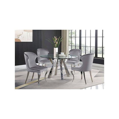 Cheyanne Upholstered Dining Side Chair Grey (Set of 2)