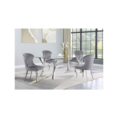 Cheyanne Upholstered Dining Side Chair Grey (Set of 2)