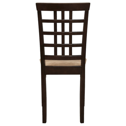 Kelso Lattice Back Dining Side Chair Cappuccino (Set of 2)