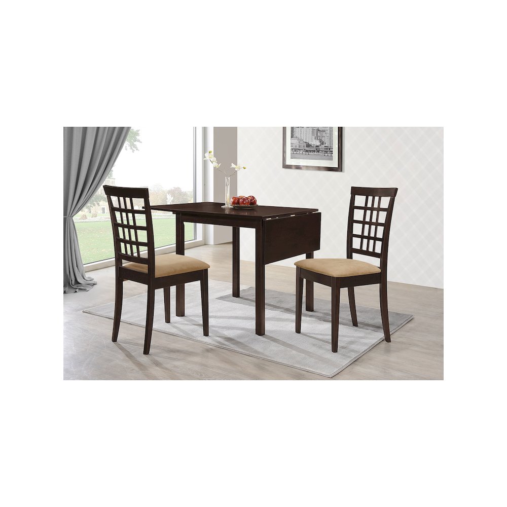 Kelso Lattice Back Dining Side Chair Cappuccino (Set of 2)