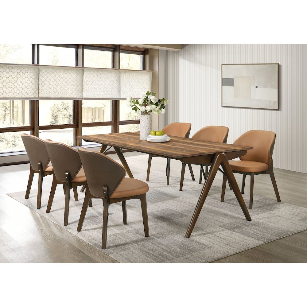 Randolph Dining Side Chair Butterscotch and Brown (Set of 2)