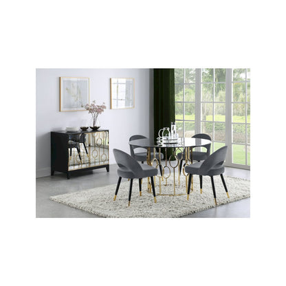 Lindsey Upholstered Dining Side Chair Grey (Set of 2)