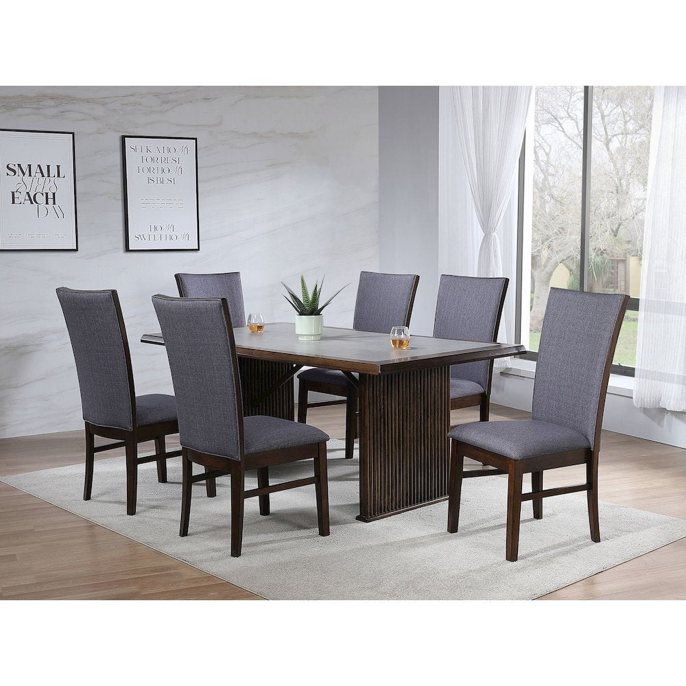 Sherwood Upholstered Dining Side Chair Grey (Set of 2)