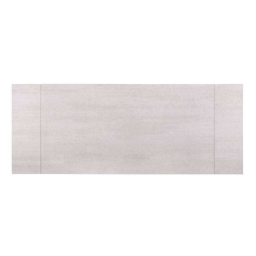 Vesa 97-inch Glass Top Extension Dining Table Beige