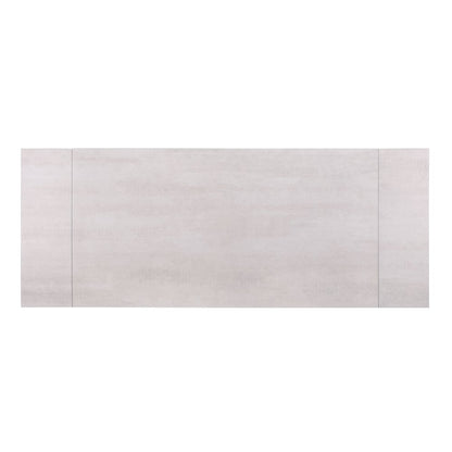 Vesa 97-inch Glass Top Extension Dining Table Beige