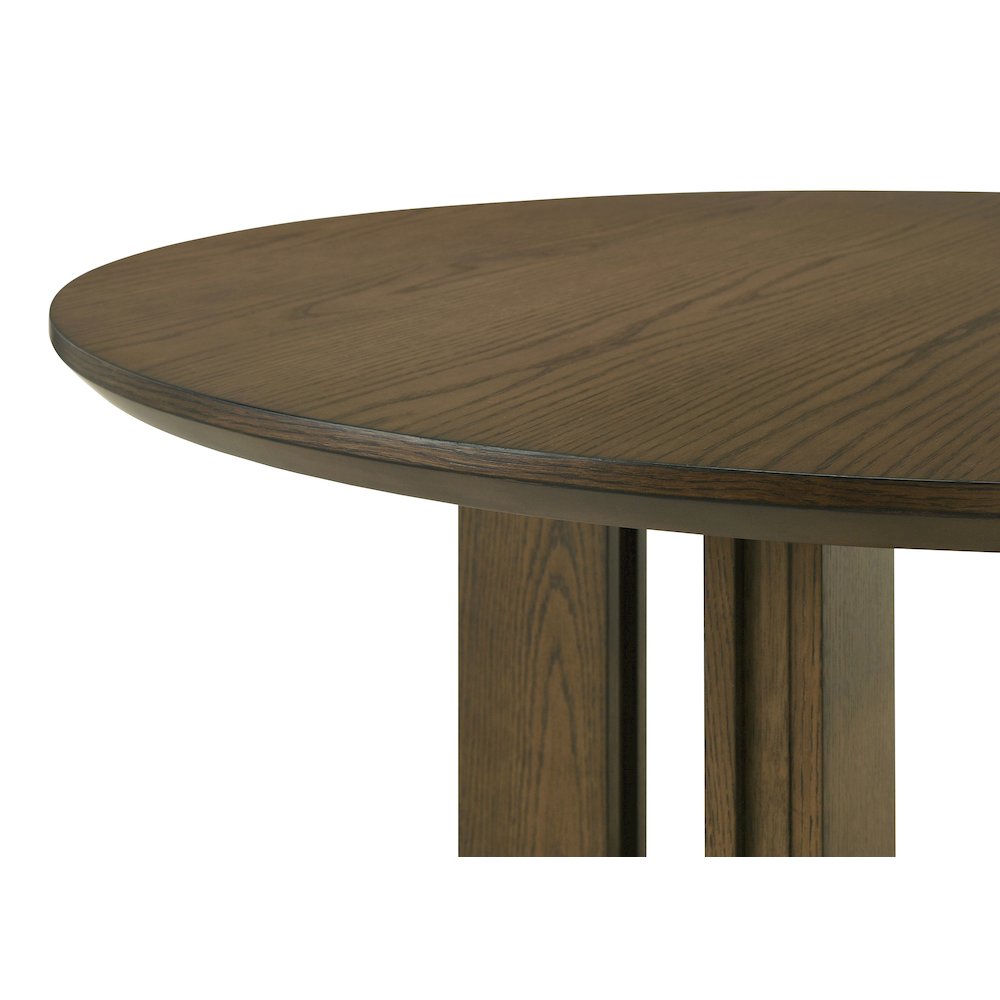 Ottowa 47-inch Round Wood Dining Table with Shelf Brown