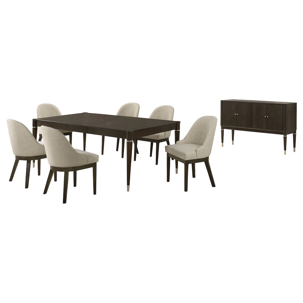 Reseda 8-piece Dining Set With Sideboard Ash Brown