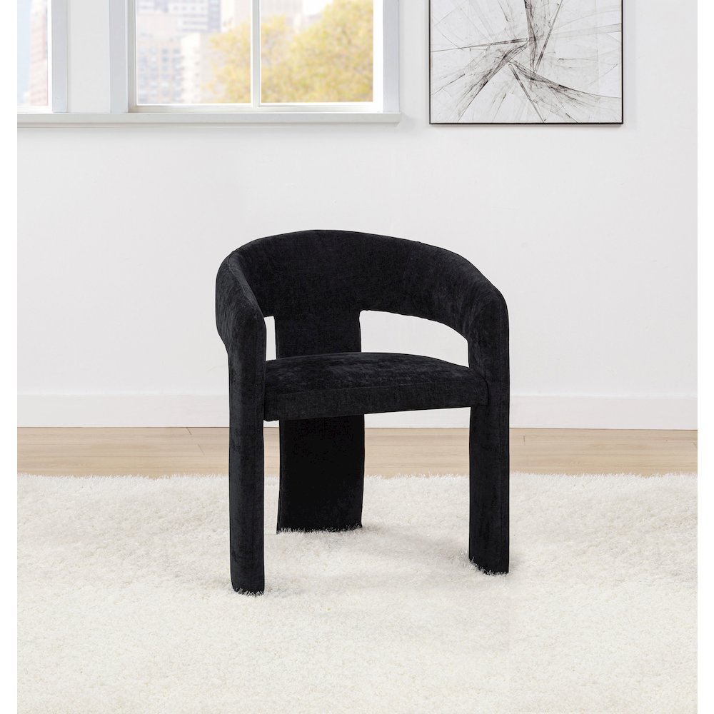 Carlow Upholstered Dining Arm Chair Black (Set of 2)