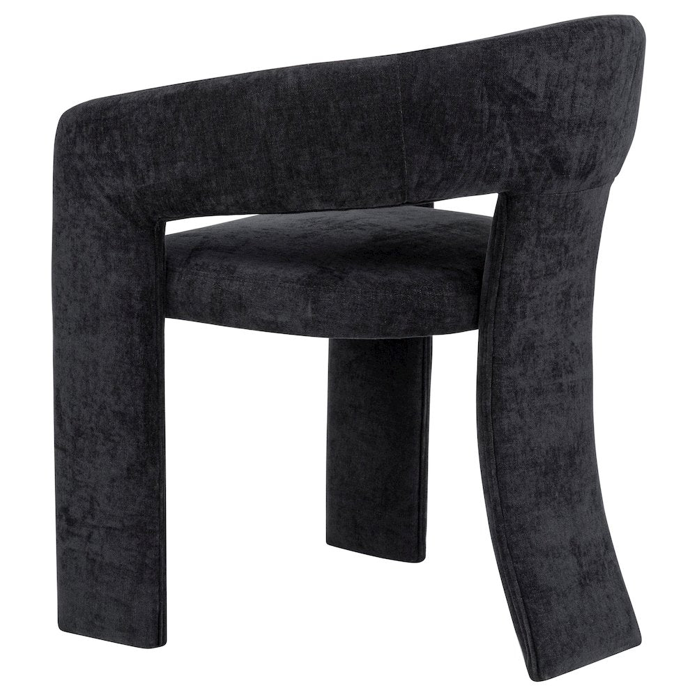Carlow Upholstered Dining Arm Chair Black (Set of 2)