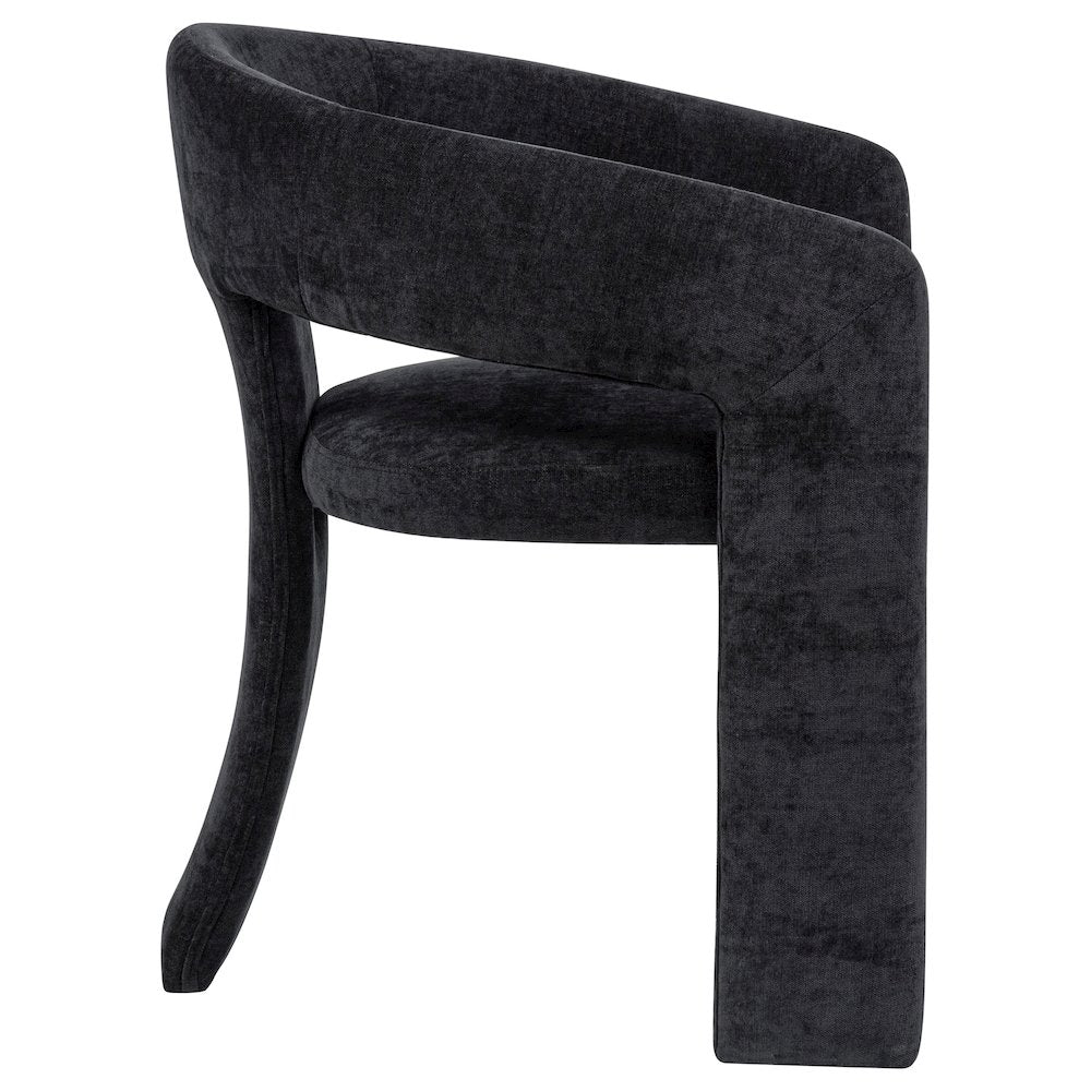Carlow Upholstered Dining Arm Chair Black (Set of 2)