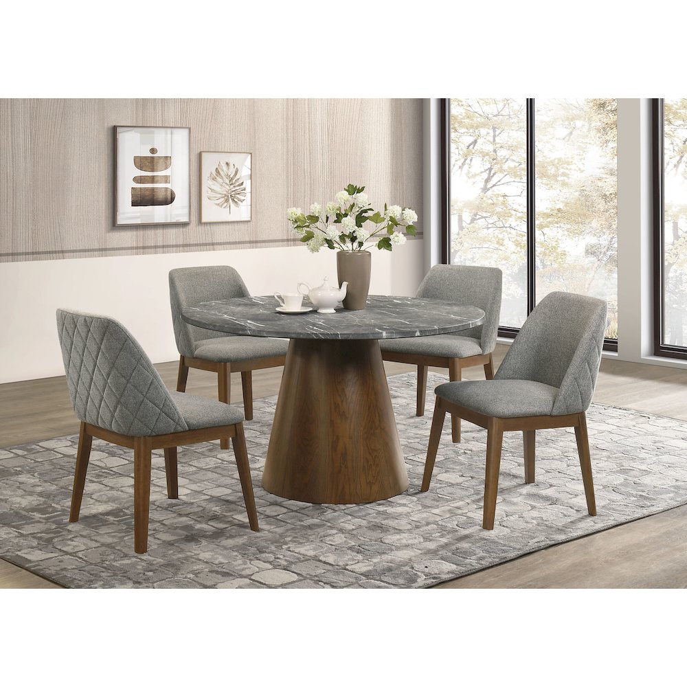 Franklin Upholstered Dining Side Chair Grey (Set of 2)
