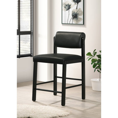 Kehoe Upholstered Counter Height Chair Black (Set of 2)