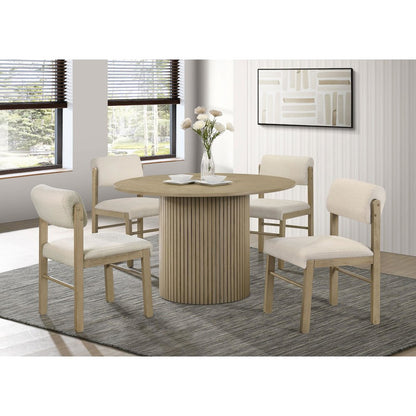 Hamlyn 43-inch Round Wood Dining Room Table Natural Oak