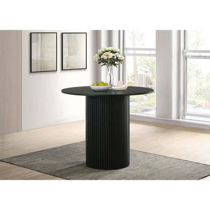Hamlyn 43-inch Round Wood Counter Height Dining Table Black