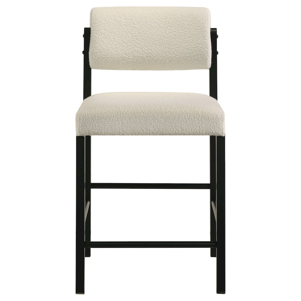 Hamlyn 5-piece Round Wood Counter Height Dining Set Cream and Black