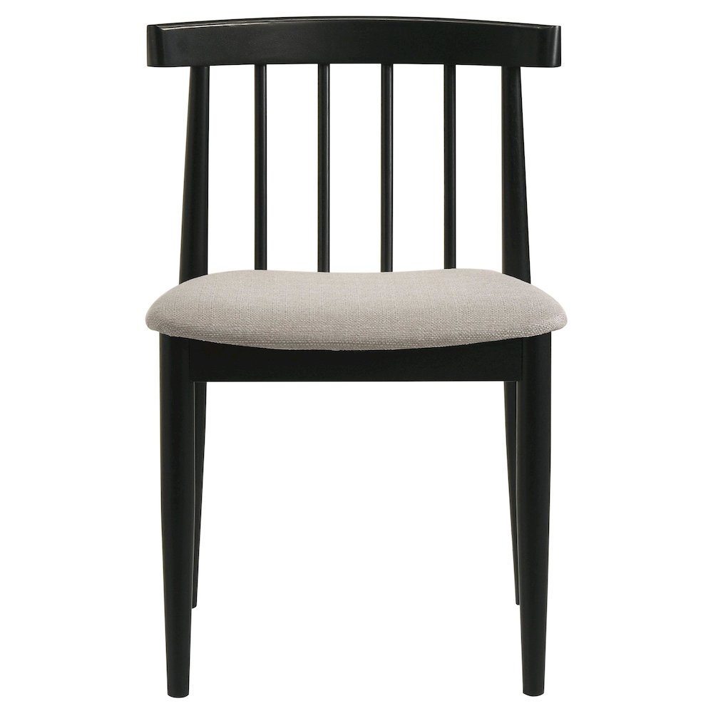 Cullen Dining Side Chair Upholstered Seat Black (Set of 2)