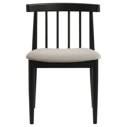 Cullen Dining Side Chair Upholstered Seat Black (Set of 2)