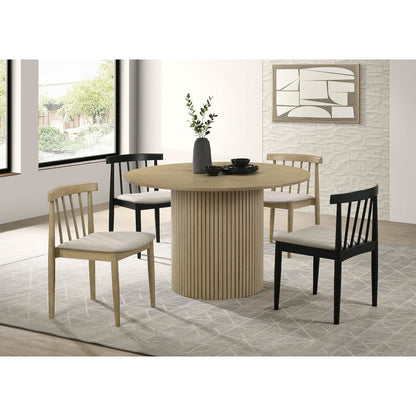 Cullen Dining Side Chair Upholstered Seat Black (Set of 2)