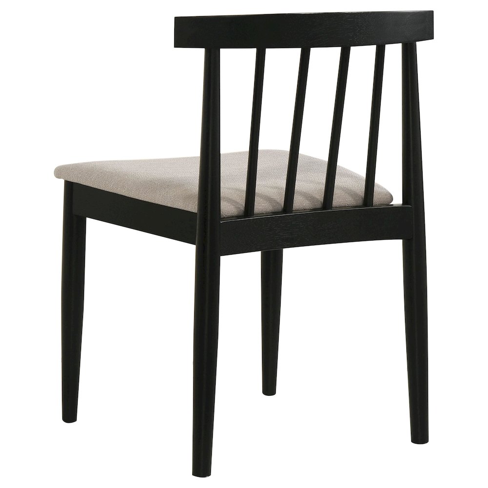Cullen Dining Side Chair Upholstered Seat Black (Set of 2)
