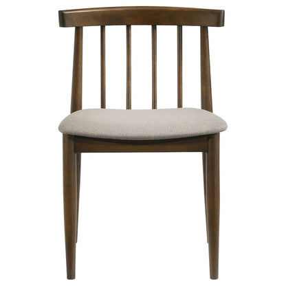 Cullen Dining Side Chair Upholstered Seat Dark Walnut (Set of 2)