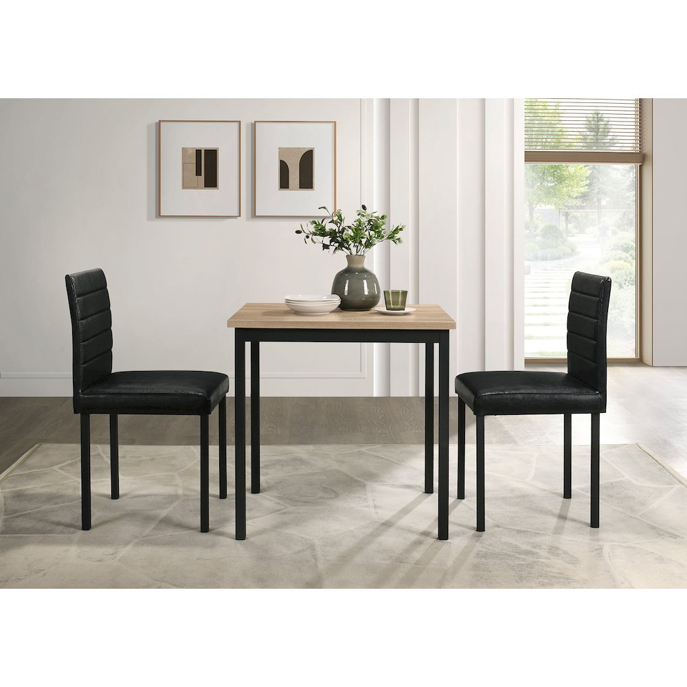 Garza Space Saving Rectangular Dining Table Greige Oak