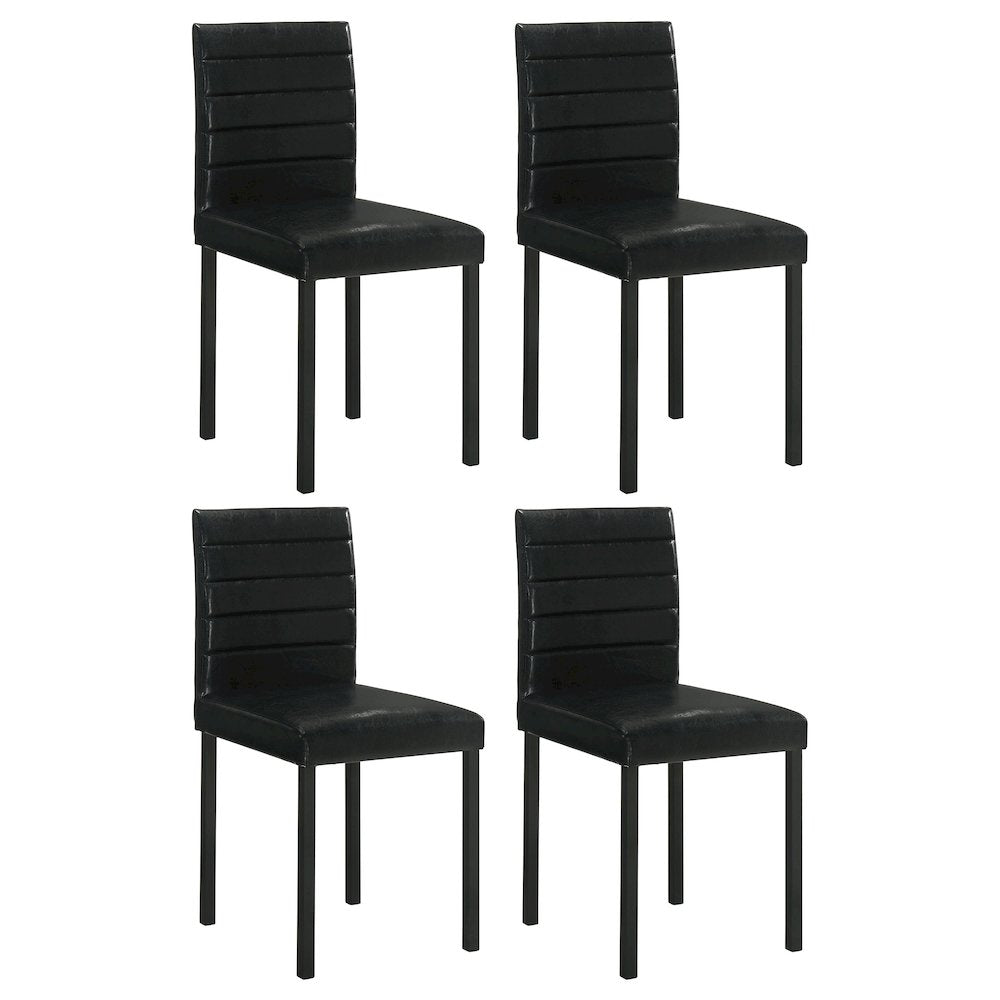 Garza Upholstered Dining Side Chair Black (Set of 4)