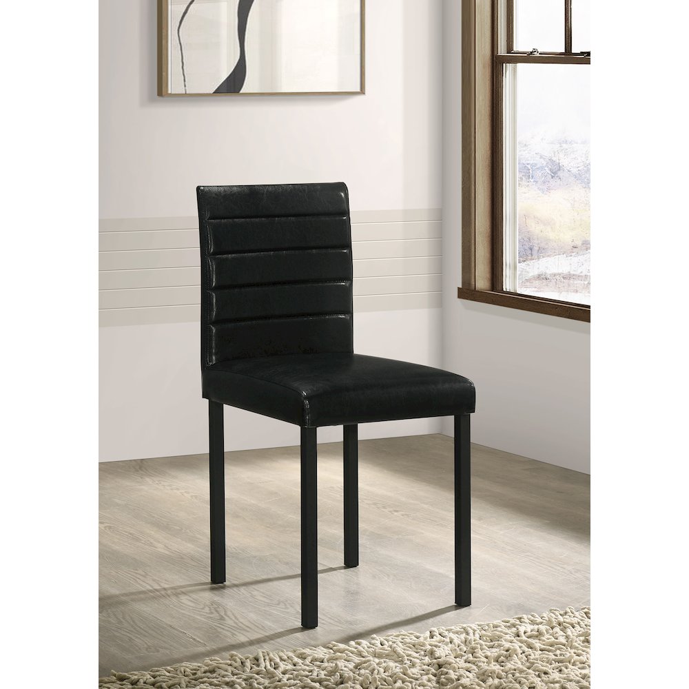 Garza Upholstered Dining Side Chair Black (Set of 4)