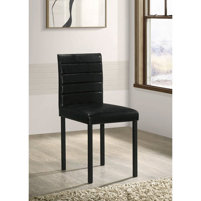Garza Upholstered Dining Side Chair Black (Set of 4)