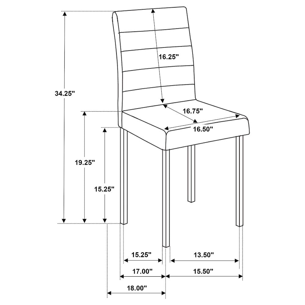 Garza Upholstered Dining Side Chair Black (Set of 4)
