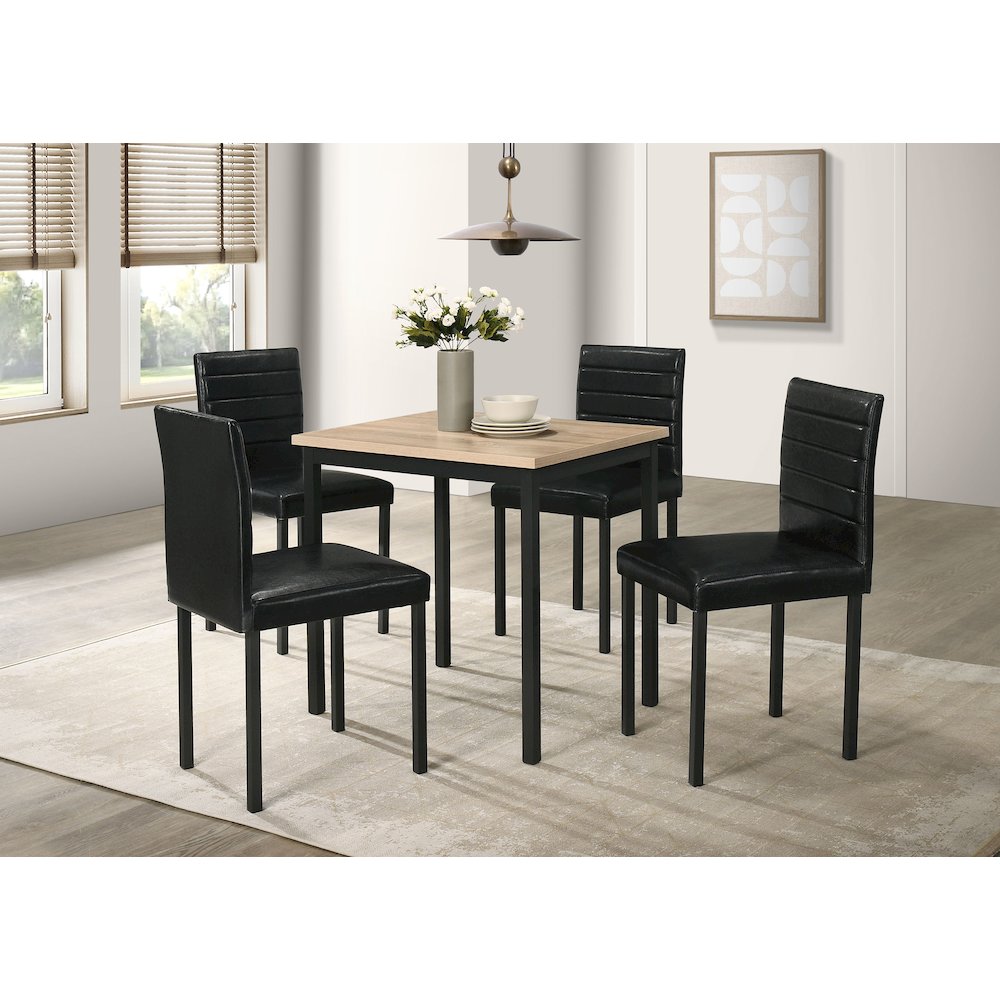Garza Upholstered Dining Side Chair Black (Set of 4)
