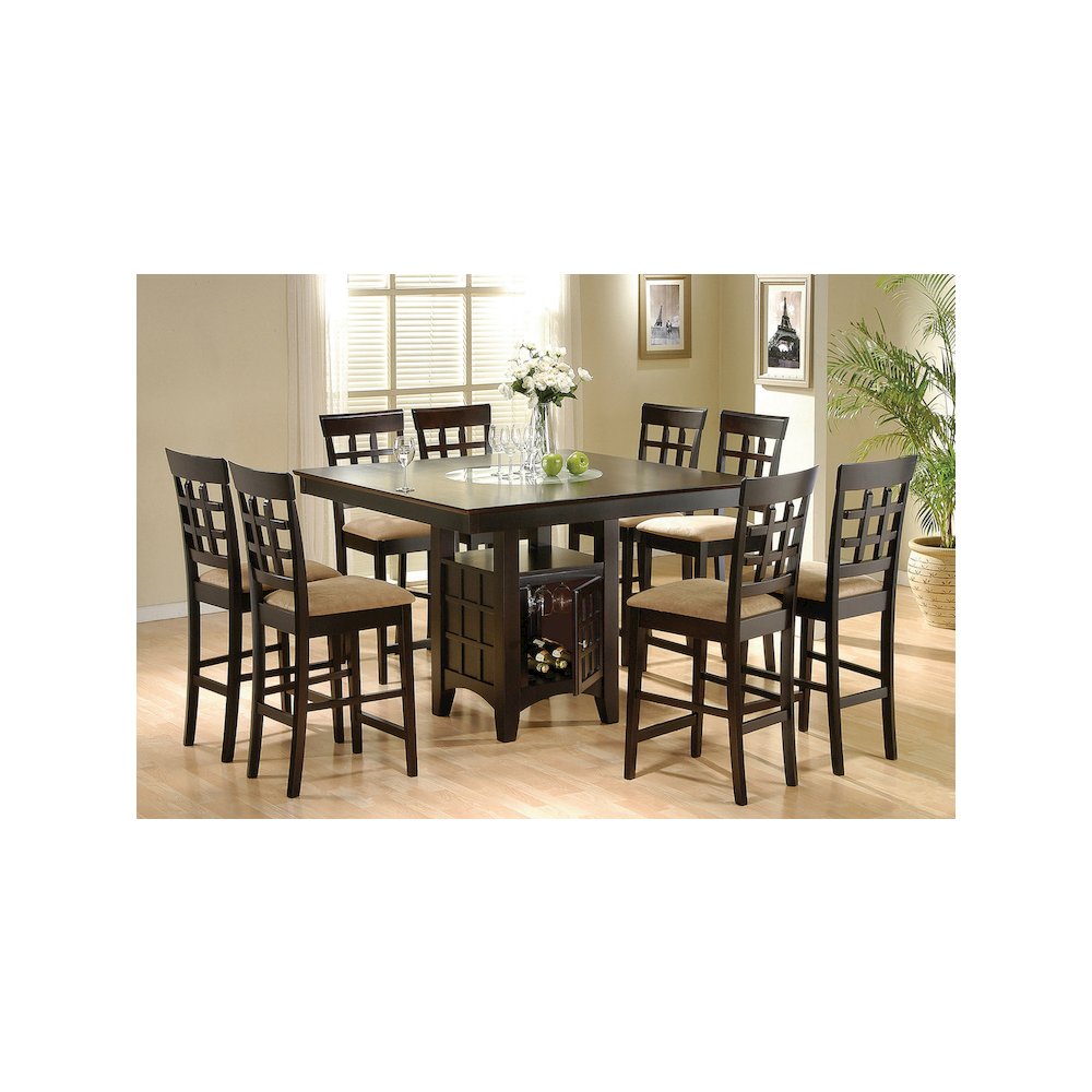 Gabriel 9-piece Square Counter Height Dining Set Cappuccino