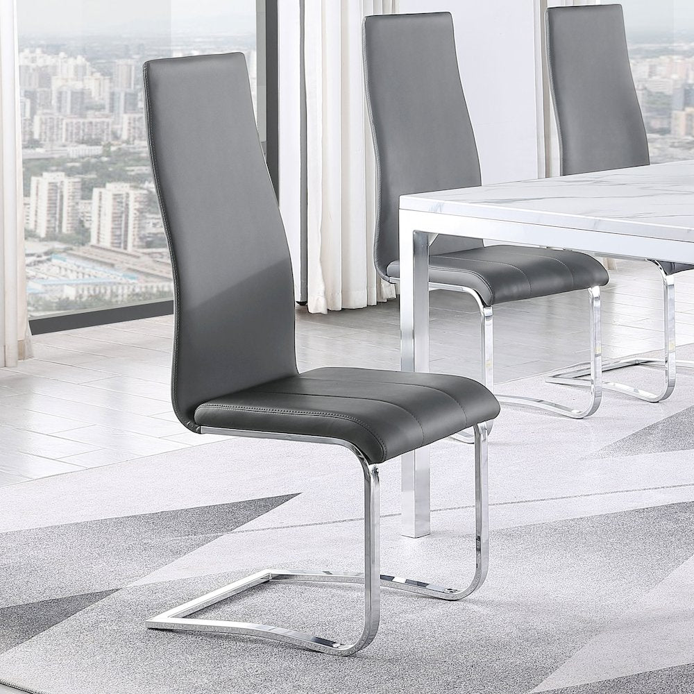 Montclair Upholstered Dining Side Chair Grey (Set of 4)