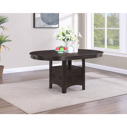 Lavon Oval 60-inch Extension Leaf Dining Table Espresso