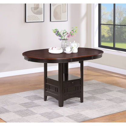 Lavon Oval 60-inch Extension Counter Dining Table Chestnut