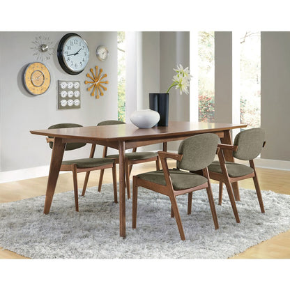 Malone 5-piece Rectangular Dining Table Set Dark Walnut