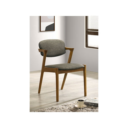 Malone Padded Wood Dining Arm Chair Dark Walnut (Set of 2)