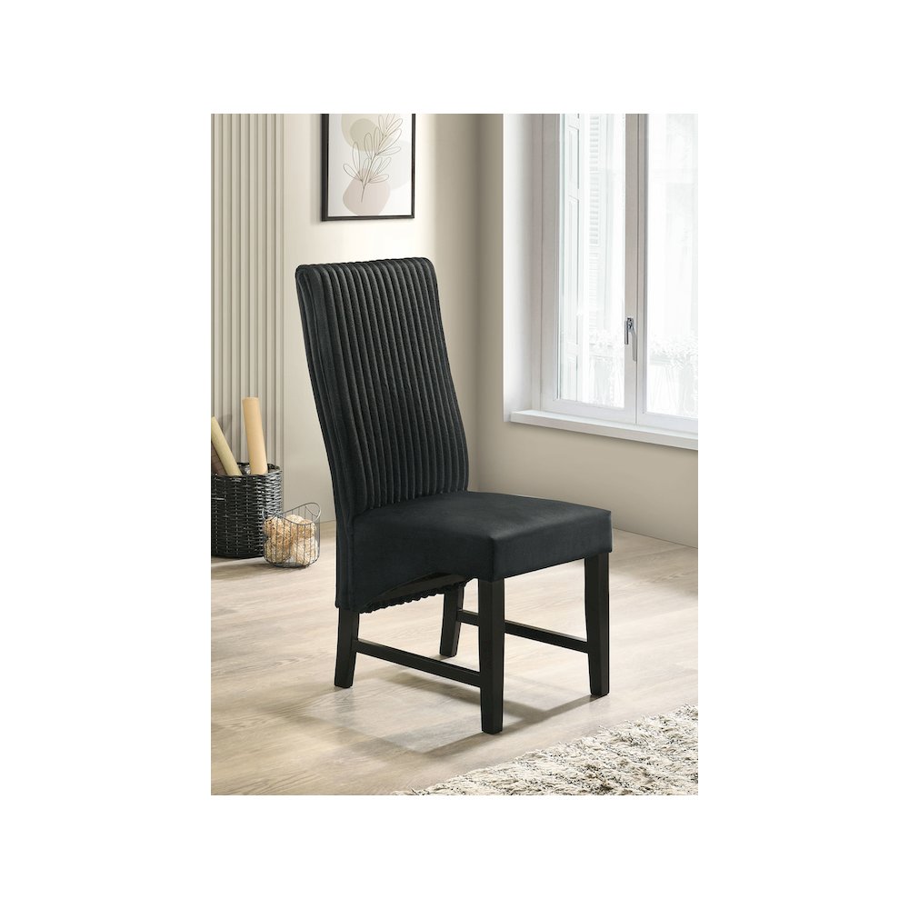 Barrand Upholstered Dining Side Chair Black (Set of 2)